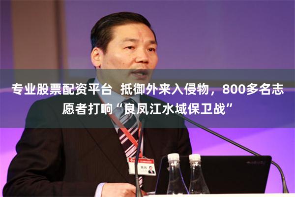 专业股票配资平台  抵御外来入侵物，800多名志愿者打响“良凤江水域保卫战”