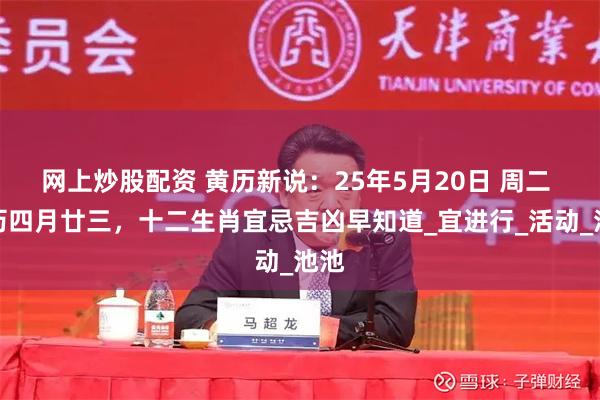 网上炒股配资 黄历新说：25年5月20日 周二 农历四月廿三，十二生肖宜忌吉凶早知道_宜进行_活动_池池