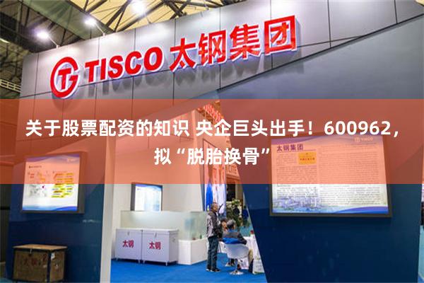 关于股票配资的知识 央企巨头出手！600962，拟“脱胎换骨”